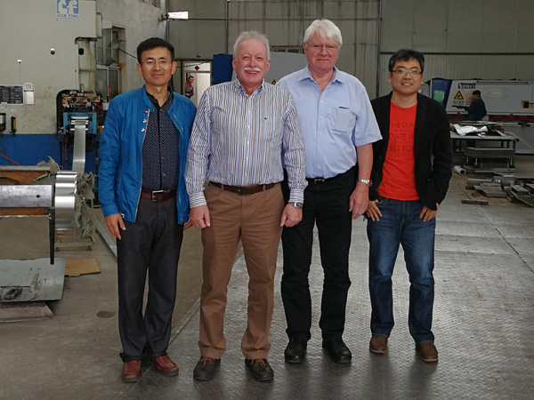 Germany clients come for inspection of plastic mould and progress die